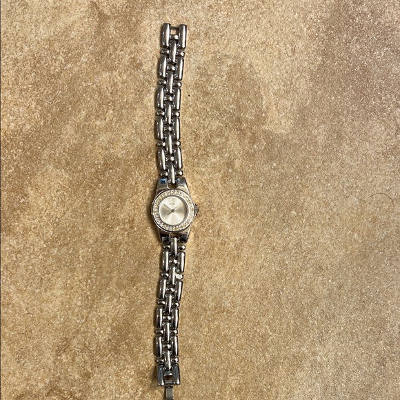 Michele* Silver Watch with Crystal Detailing *most likely a knockoff - Picture 3 of 6
